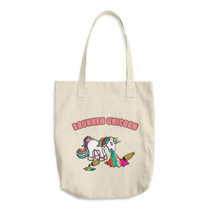 Drunken Unicorn Cotton Tote Bag