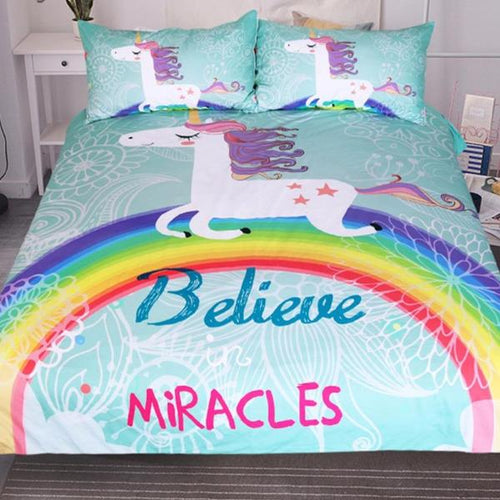 3piece Unicorn bed set