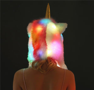 LED Unicorn Scarf Hat