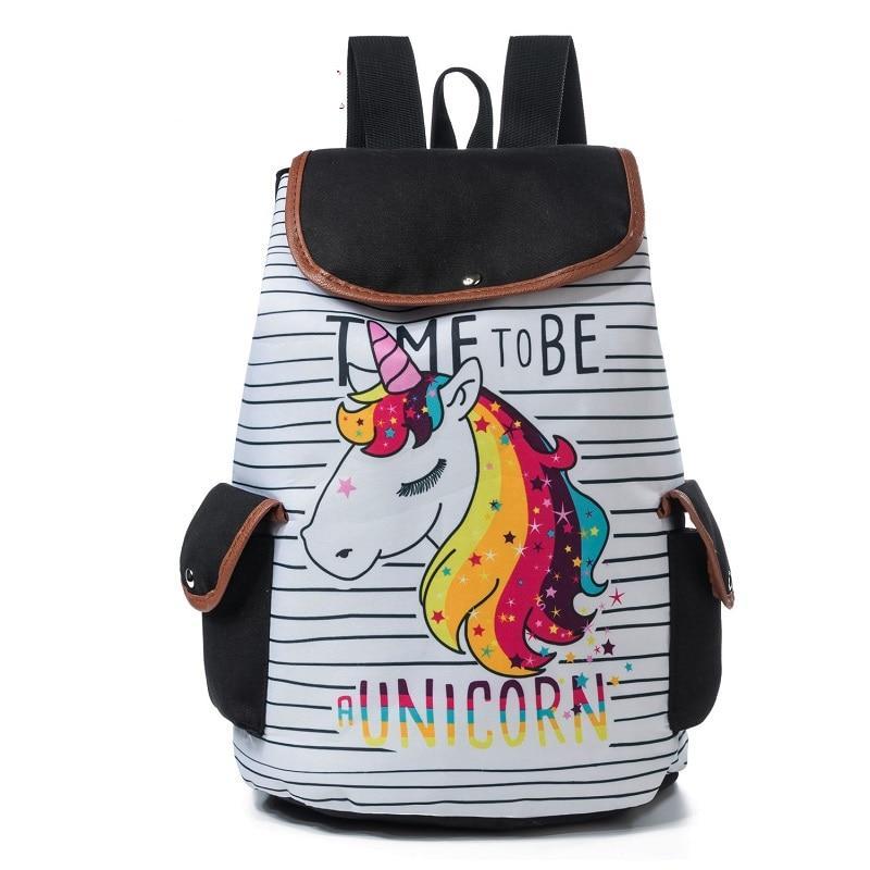 Printed Unicorn Backpack